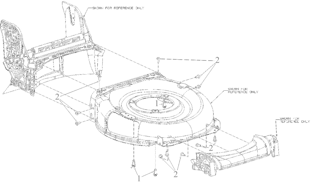 Deck Hardware Diagram and Parts List for 12AVU2V3752 2022 Yard Machines Lawn Mower